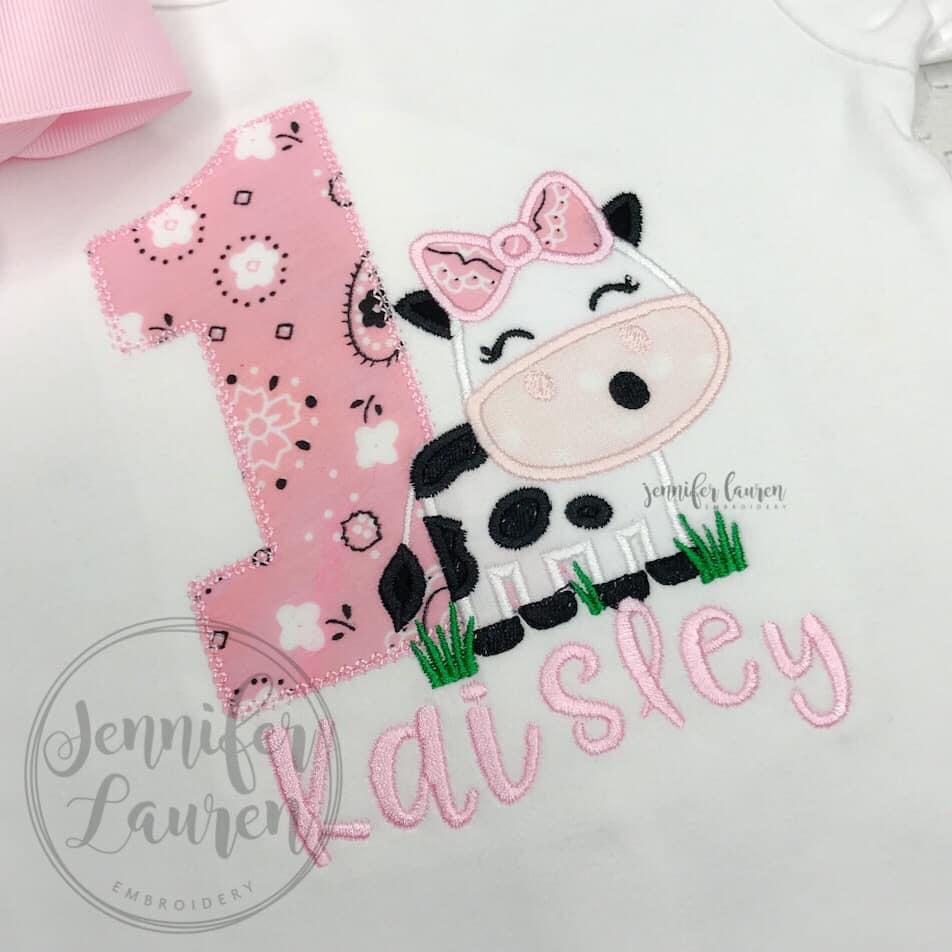 cow birthday shirt