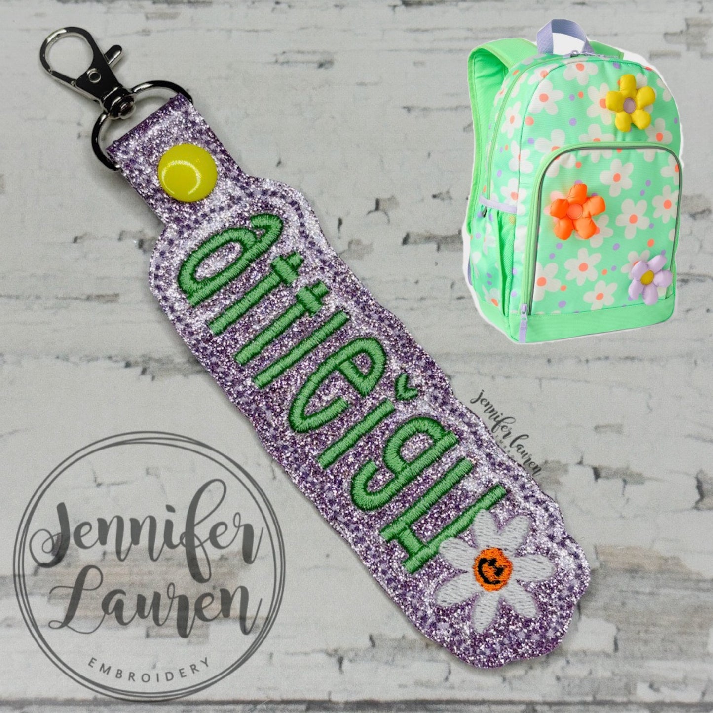 Outlined name tag + mini design - custom