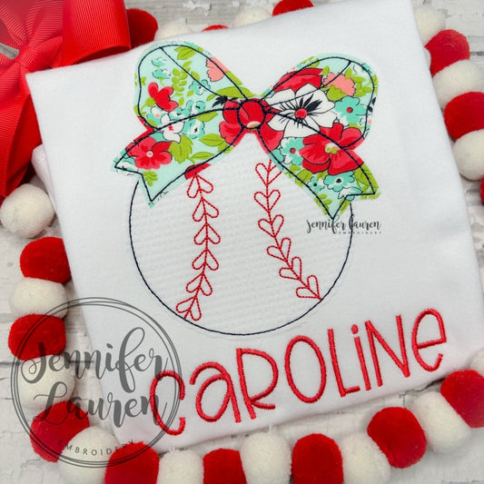 Baseball bow shirt