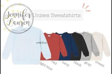 Unisex sweatshirt w/ applique