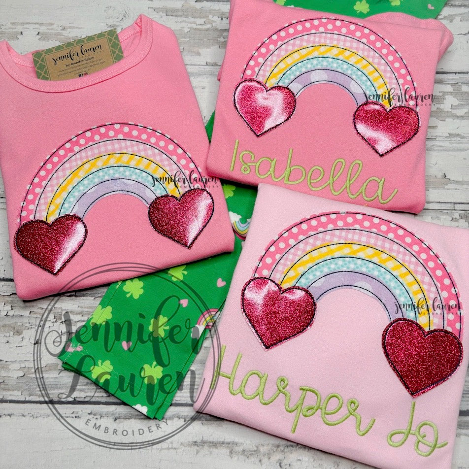 Rainbow hearts shirt