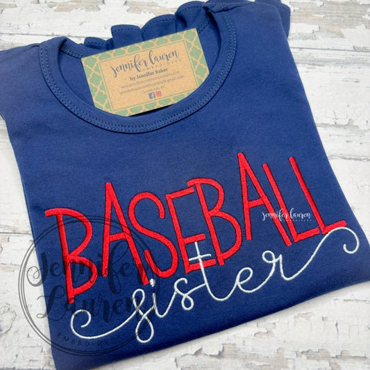 Baseball sister shirt