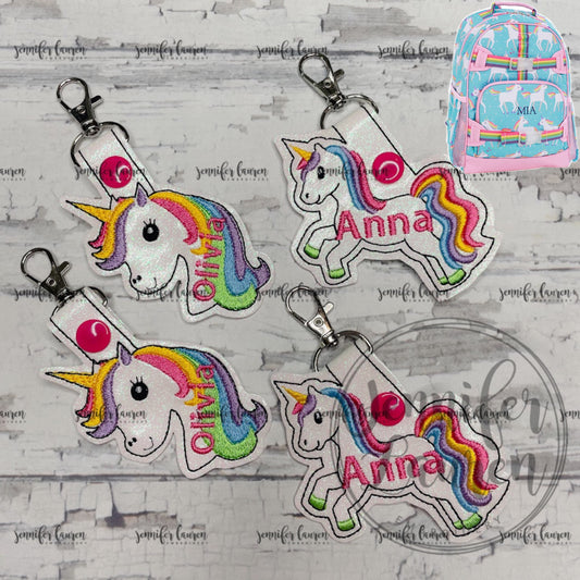 Unicorn name tag M2M PBK bookbag