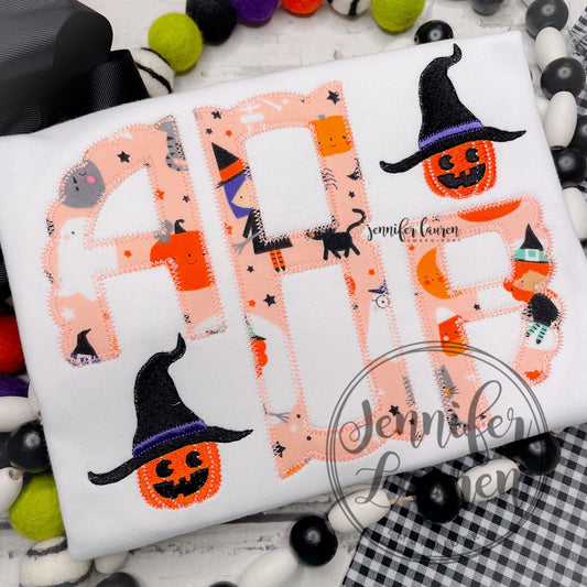 Halloween monogram shirt