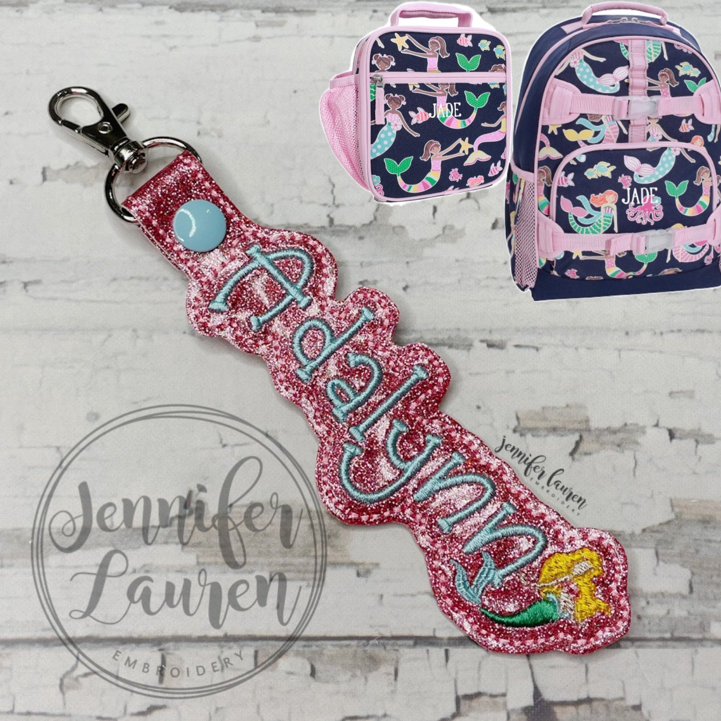 Outlined name tag + mini design - custom