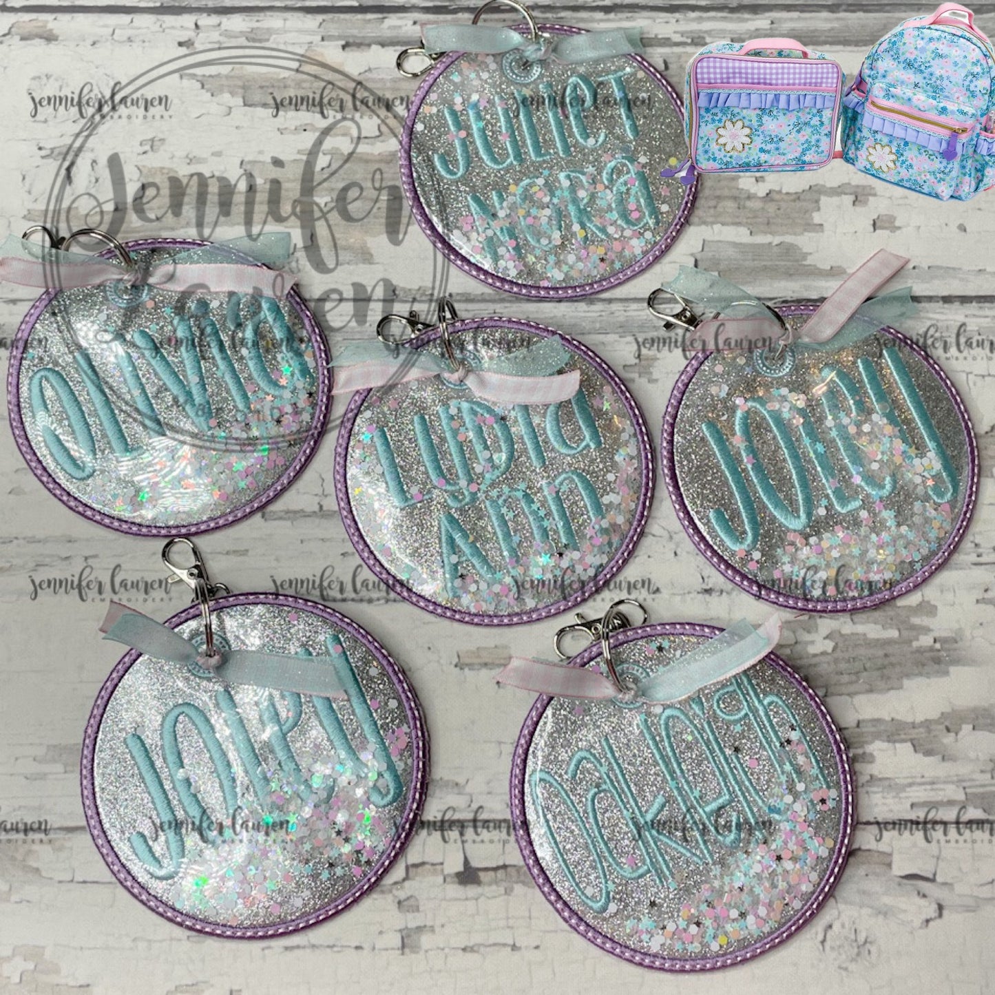 Glitter name tag M2M L&G