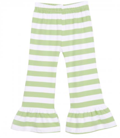 Stripe ruffle pants