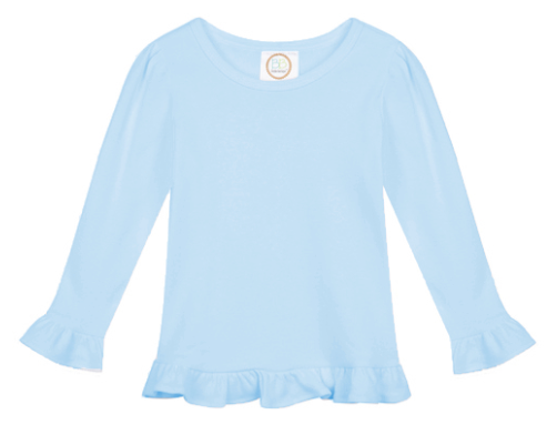 Light blue snow name shirt or sweatshirt