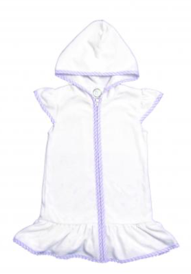 Terry cloth girl's swim cover up dress