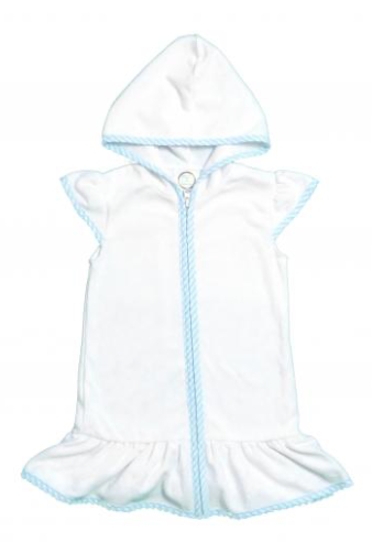 Terry cloth girl's swim cover up dress