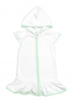 Terry cloth girl's swim cover up dress