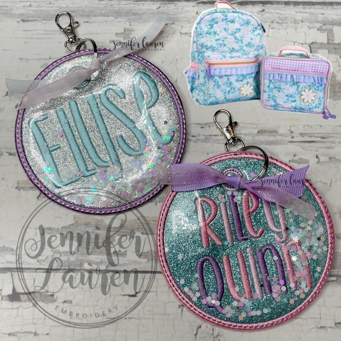 Glitter name tag M2M L&G