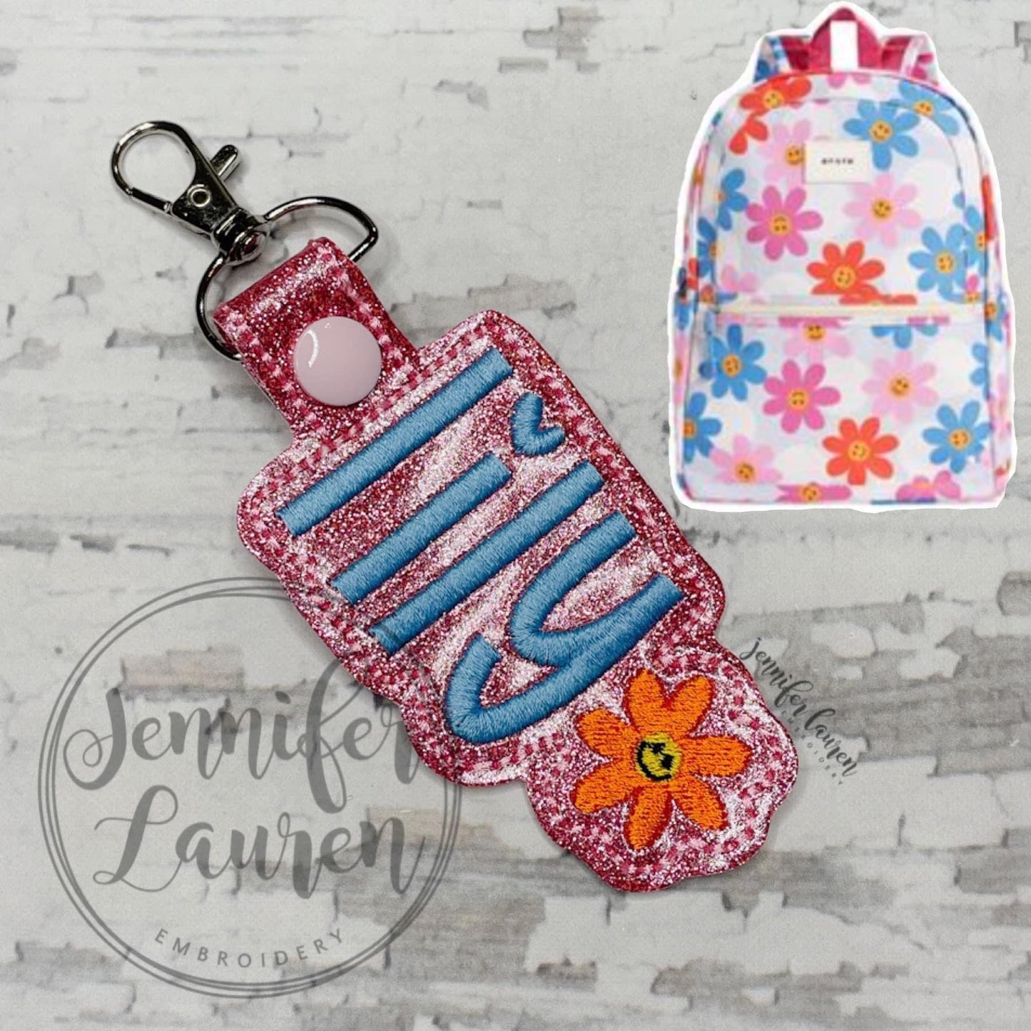 Outlined name tag + mini design - custom