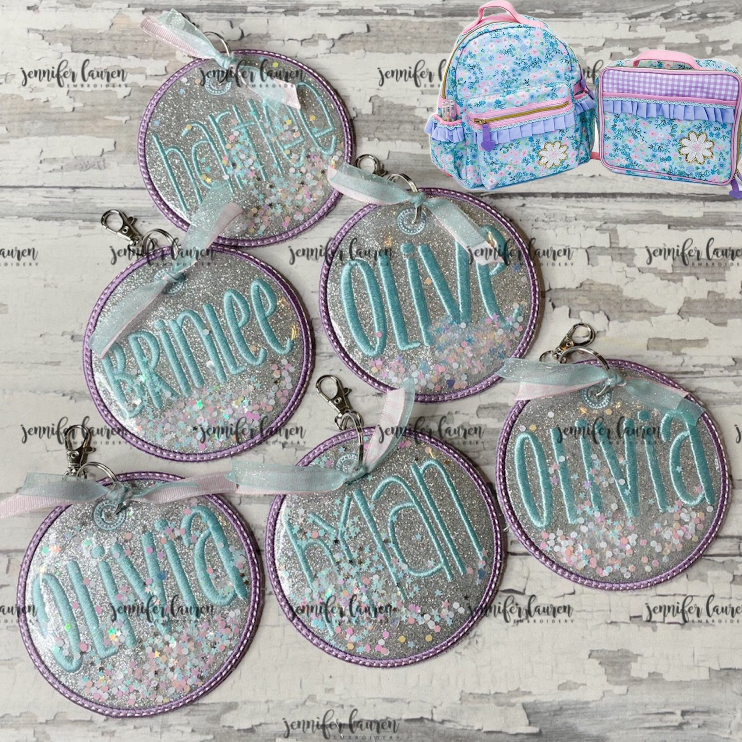 Glitter name tag M2M L&G