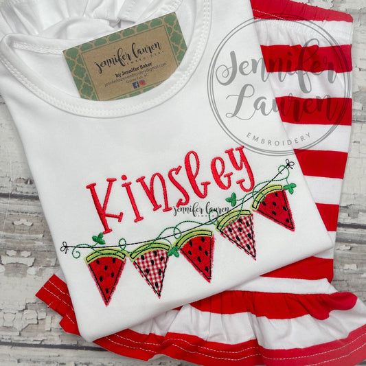 Watermelon bunting shirt