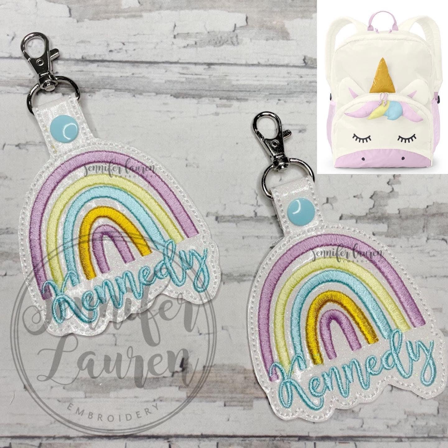 Rainbow name tag - custom