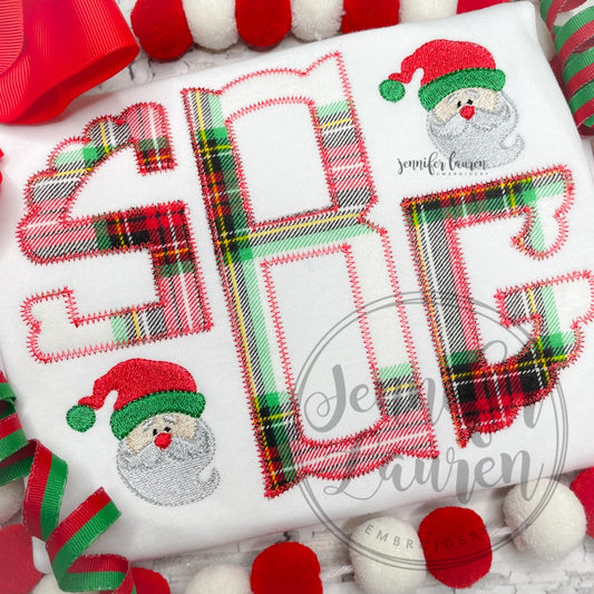 Santa monogram shirt