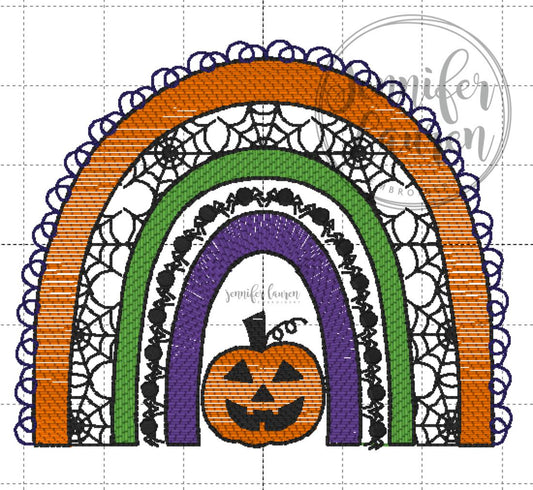 Halloween rainbow sketch shirt