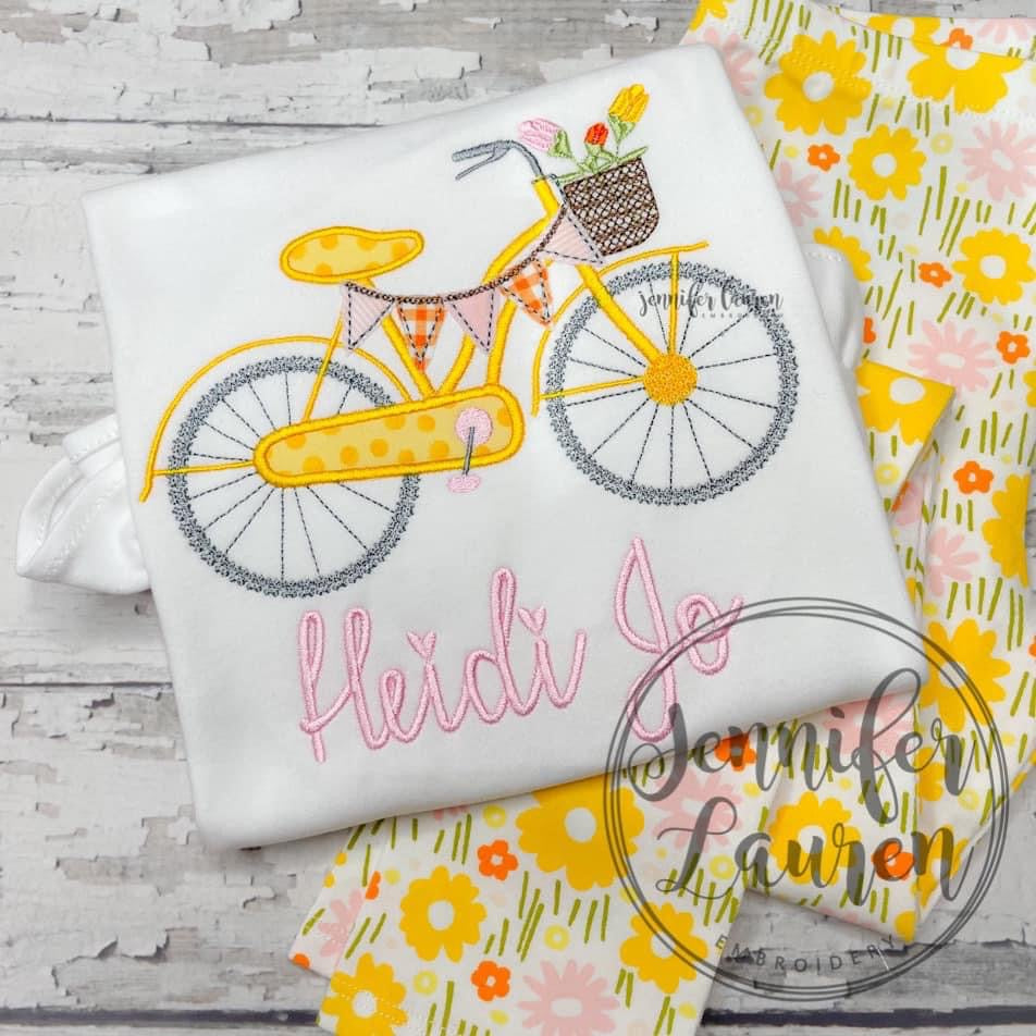 Bicycle flowers shirt