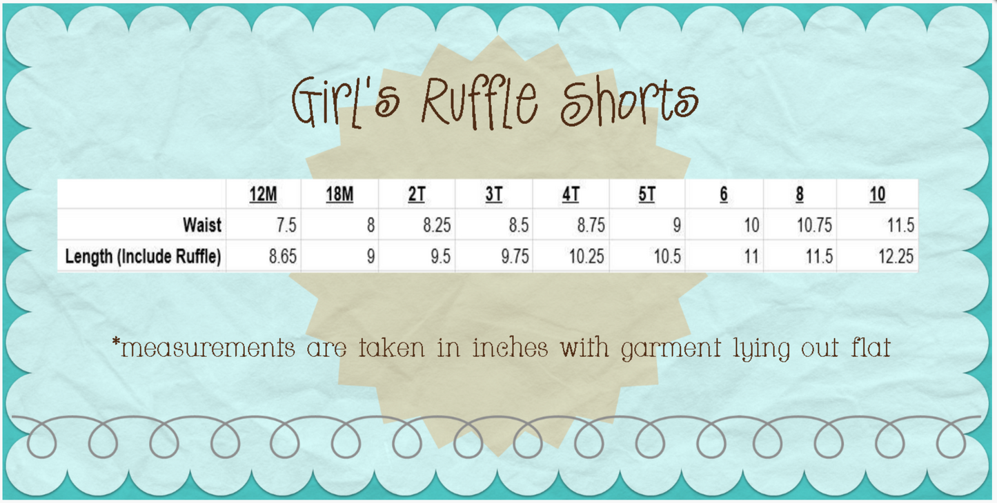 Girls knit ruffle shorties