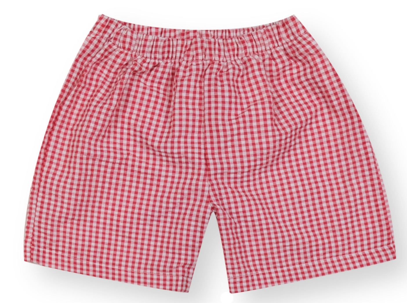 Gingham unisex shorts