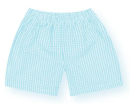 Gingham unisex shorts