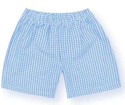 Gingham unisex shorts