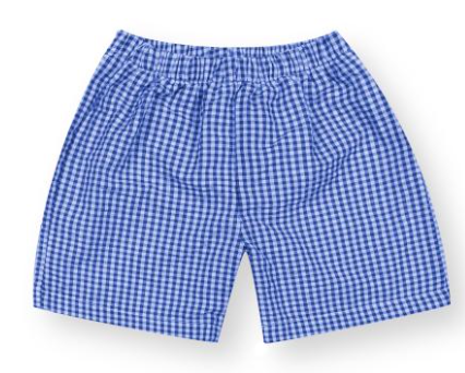 Gingham unisex shorts