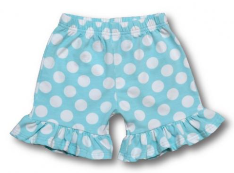 Polka dot ruffle shorts