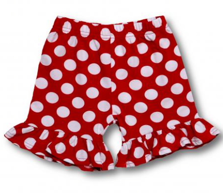 Polka dot ruffle shorts