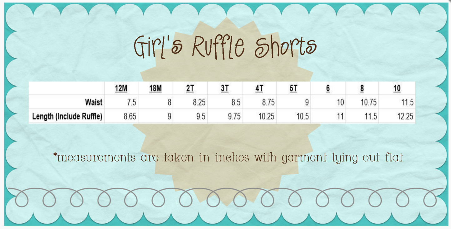 Gingham ruffle shorts