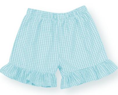 Gingham ruffle shorts