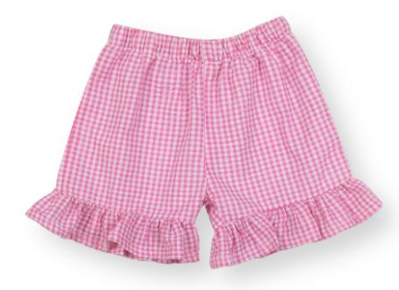 Gingham ruffle shorts