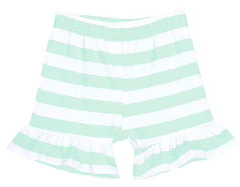 Stripe ruffle shorts