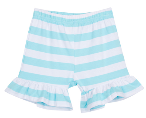 Stripe ruffle shorts