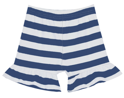 Stripe ruffle shorts