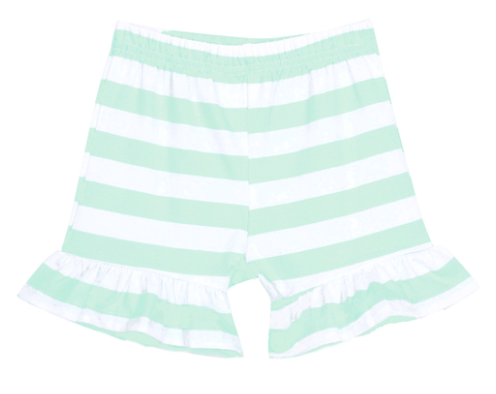 Stripe ruffle shorts