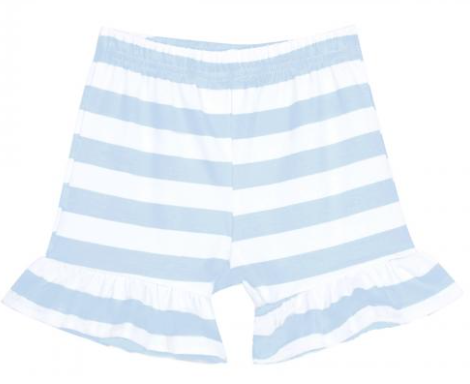 Stripe ruffle shorts