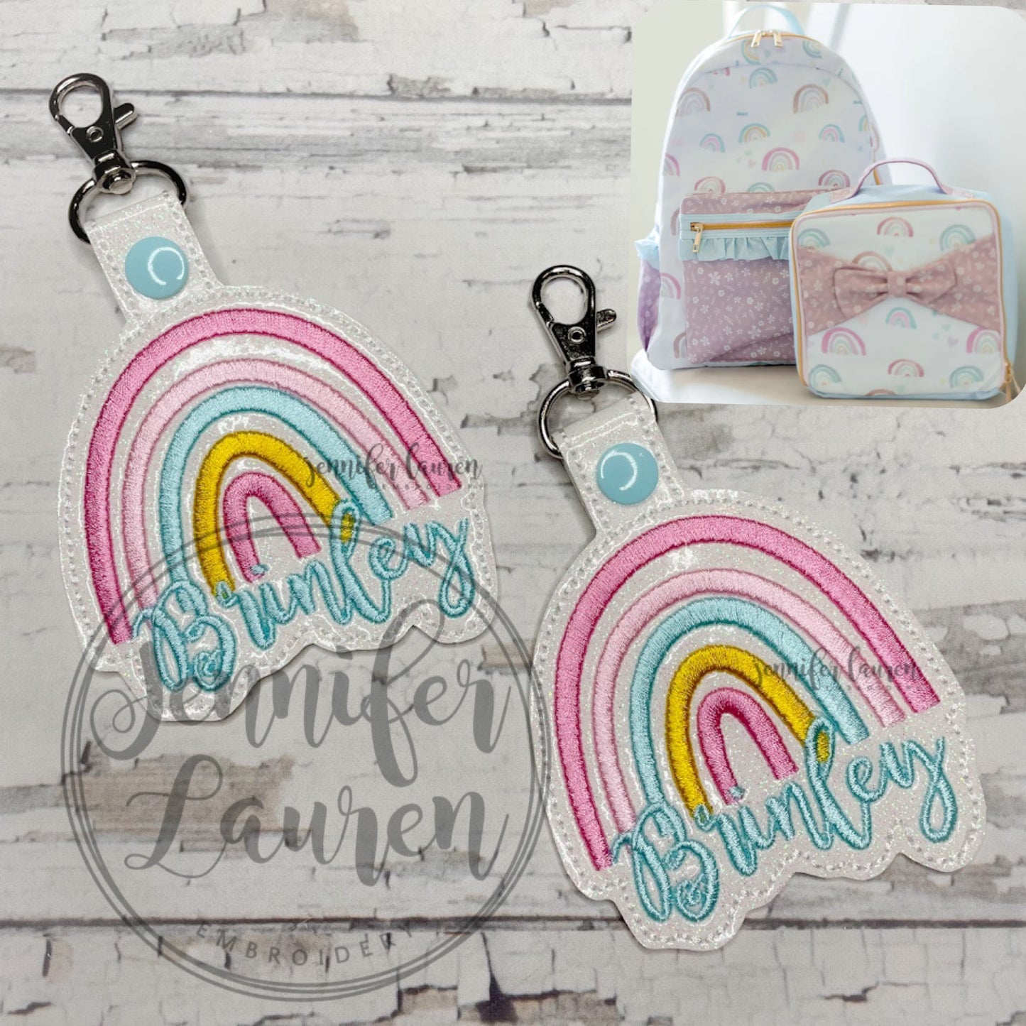 Rainbow name tag - custom