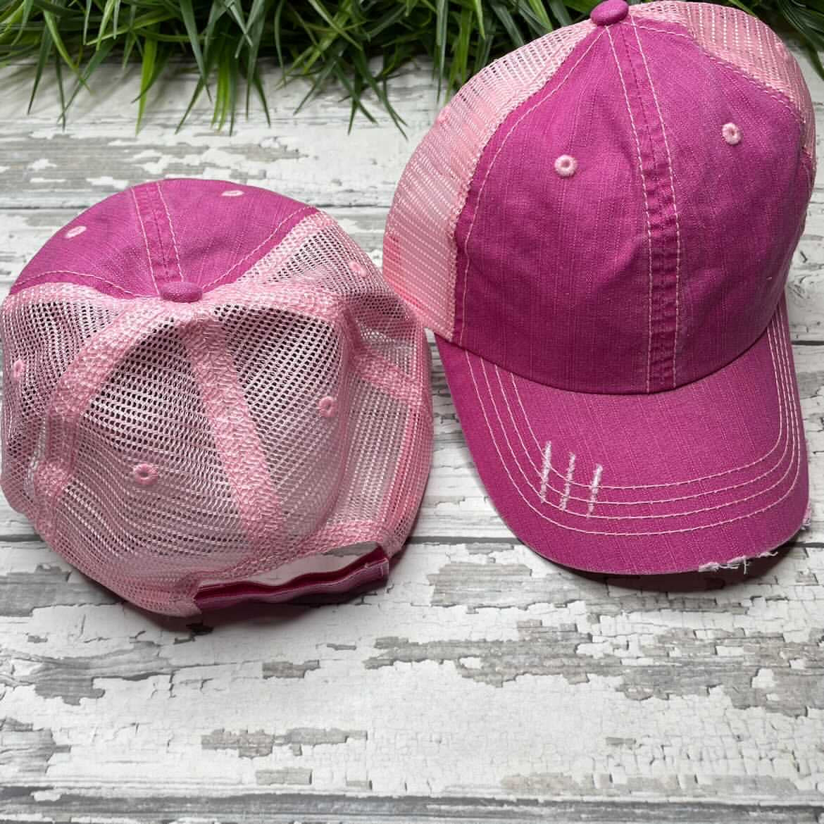 Hat - Monogrammed floral patch