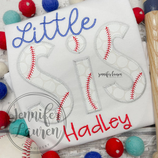 Little baseball sis shirt