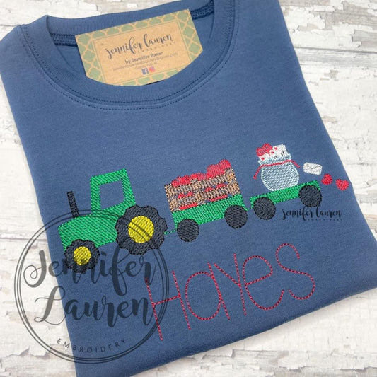 Valentine tractor shirt