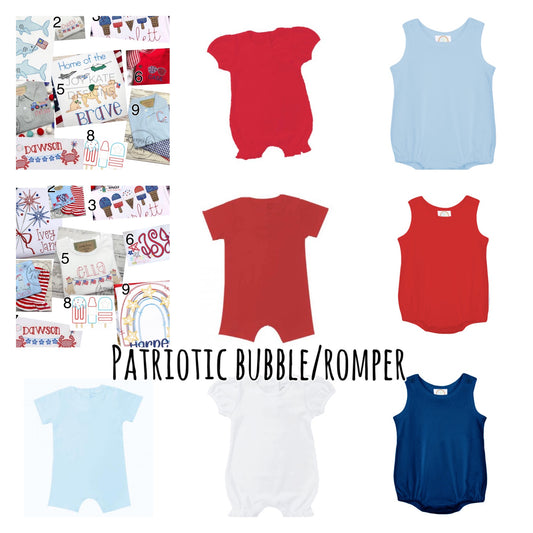 Patriotic bubble and romper