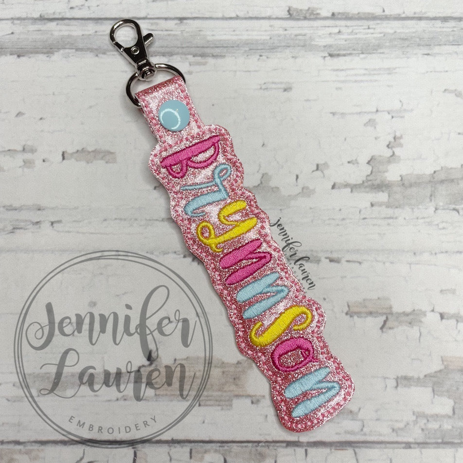 Outlined rainbow name tag - custom