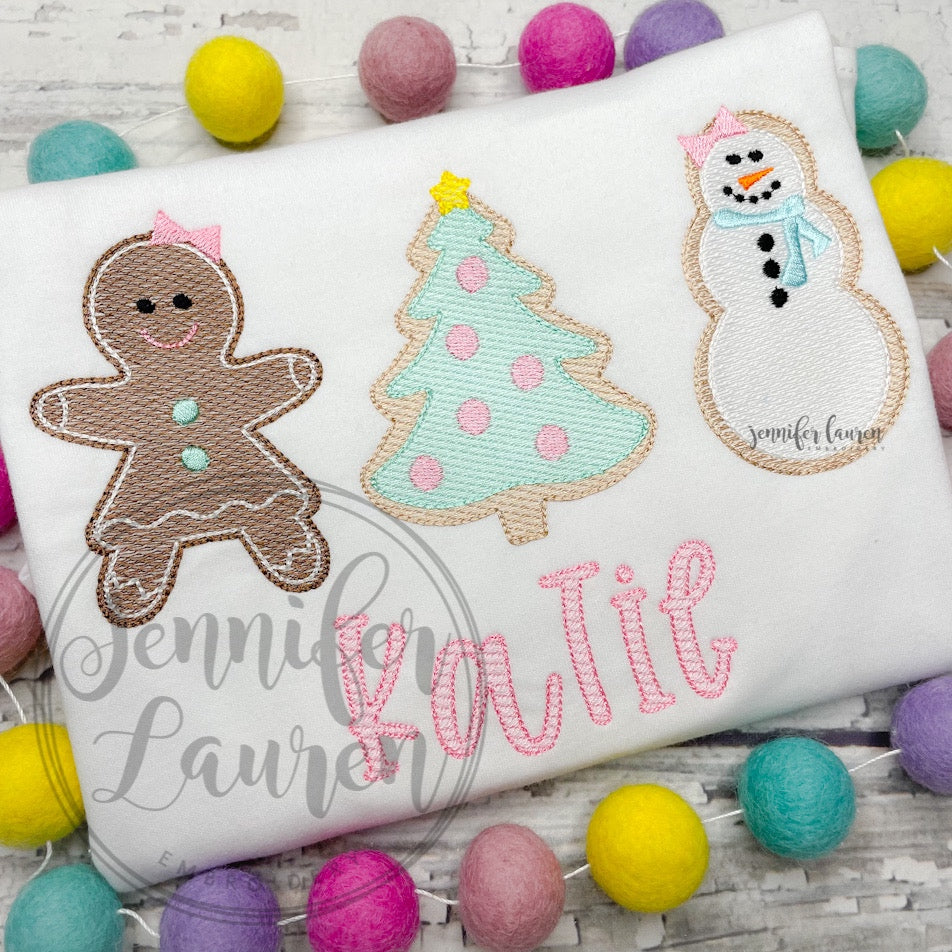 Christmas cookies shirt - pastels