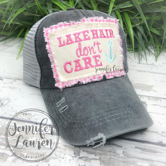 Hat - Lake hair don’t care patch