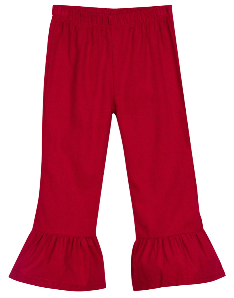 Corduroy ruffle pants