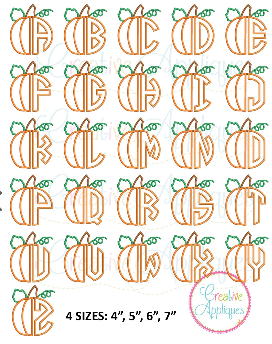 Pumpkin initial shirt M2M MJ