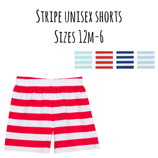 Stripe unisex shorts