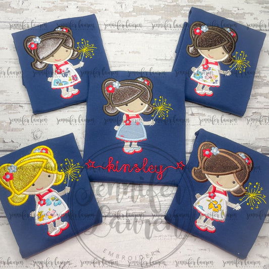 Patriotic girl shirt M2M MJ